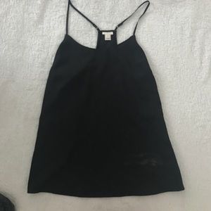 J. Crew Black Silky Tank Top